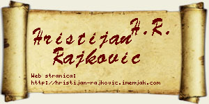Hristijan Rajković vizit kartica